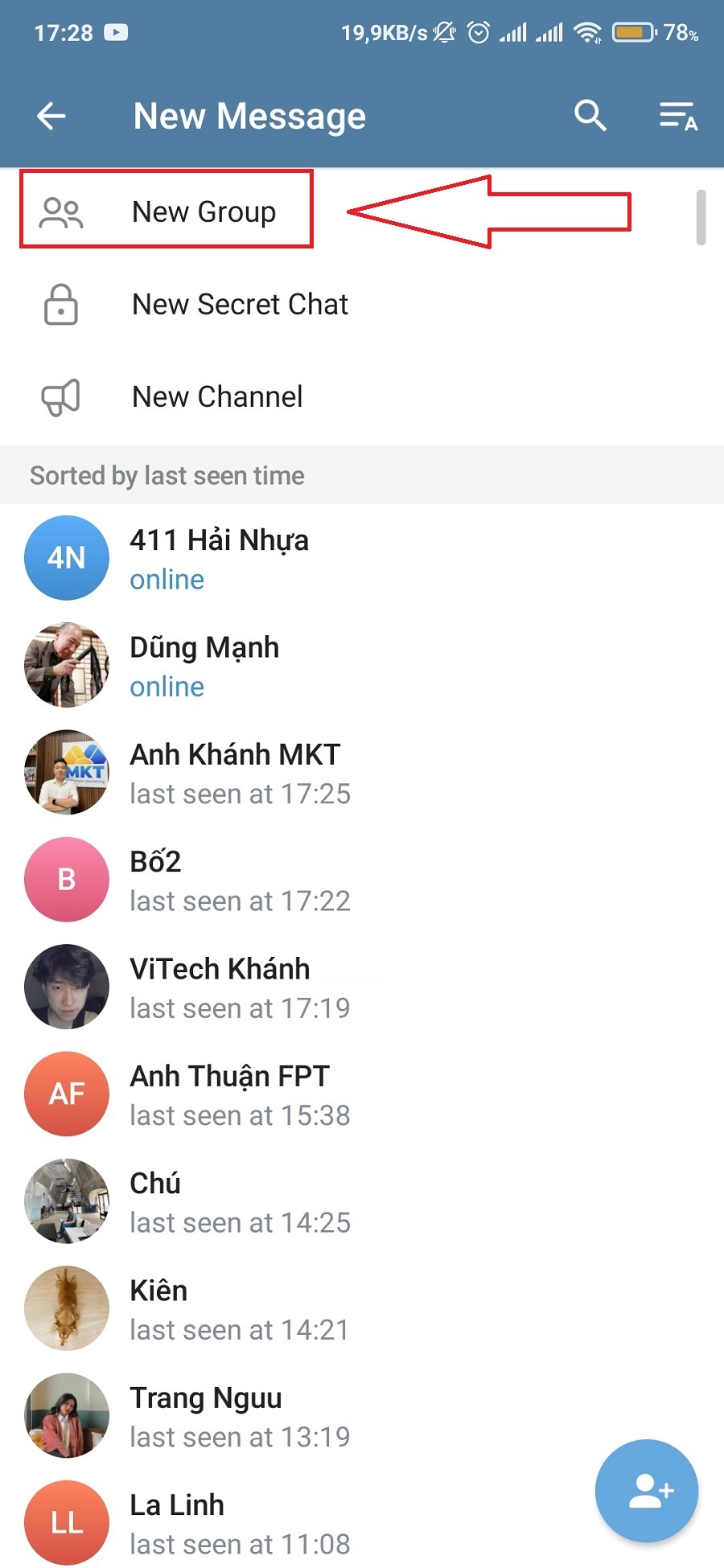 tạo nhóm telegram