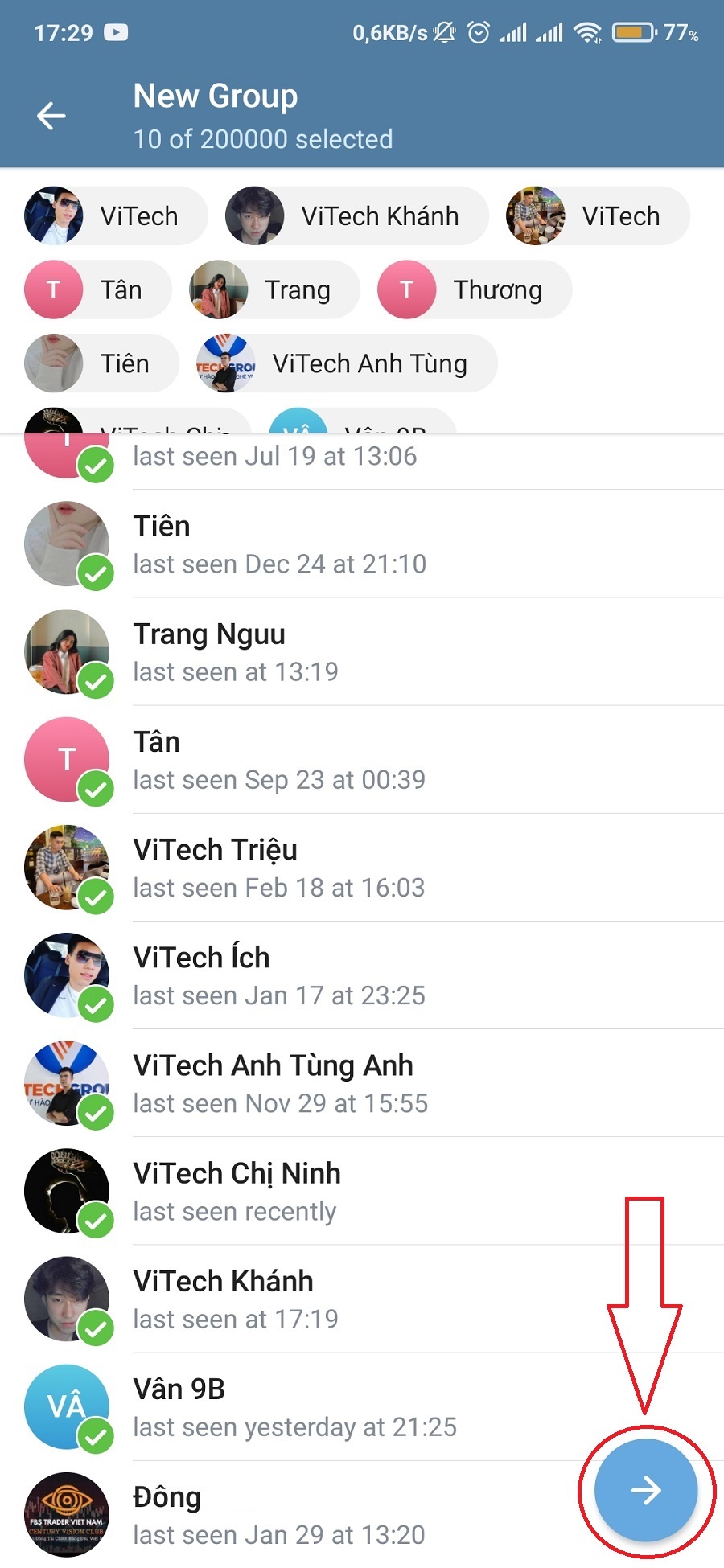 tạo nhóm telegram