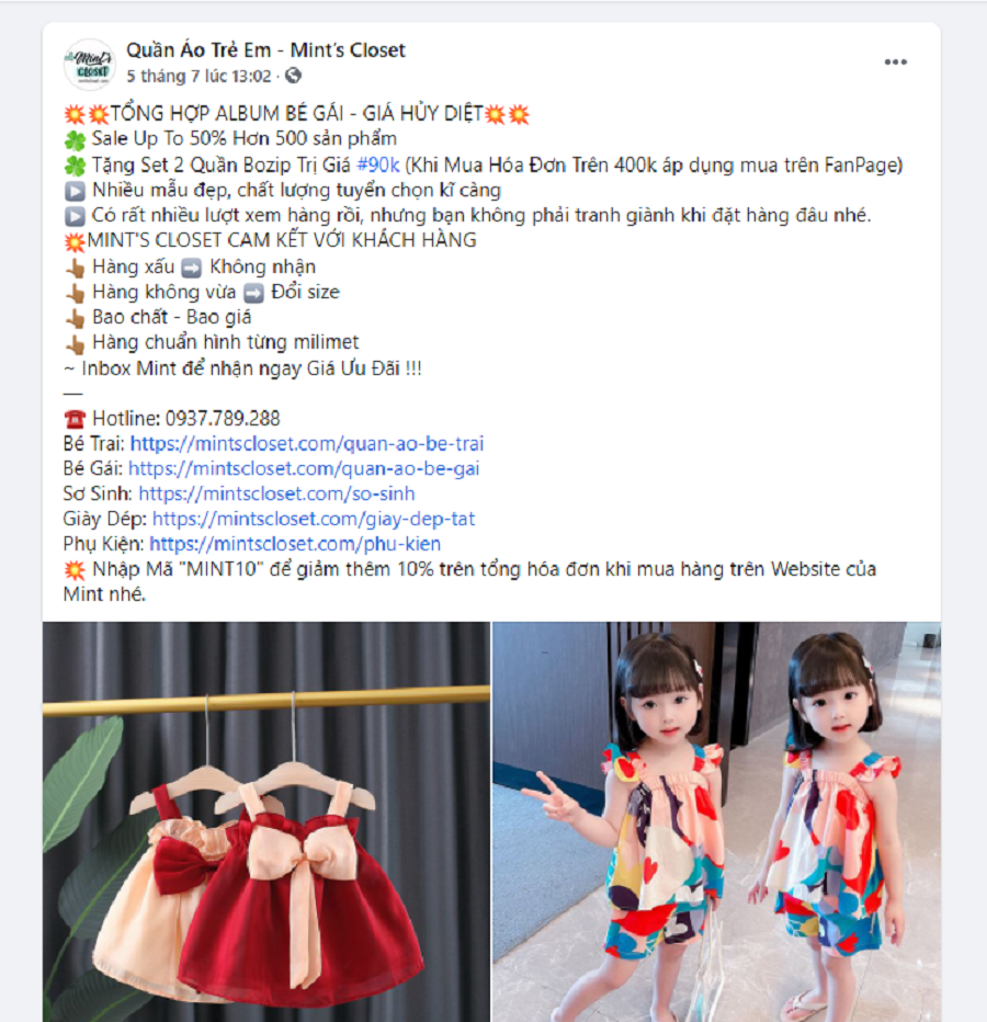 mẫu content bán quần áo trẻ em mẫu content bán quần áo trẻ em