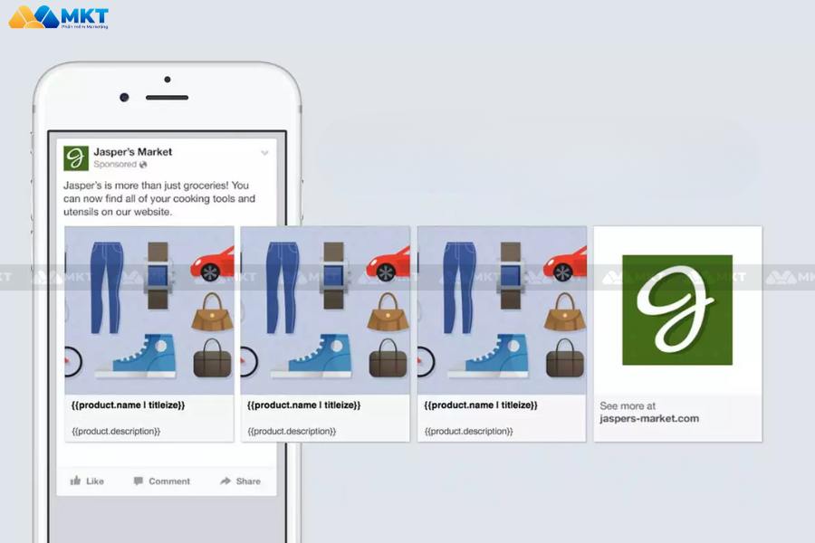 Hình thức quảng cáo trên Facebook quảng cáo sản phẩm động Hình thức quảng cáo trên Facebook quảng cáo sản phẩm động