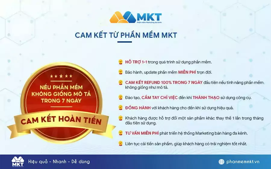 phần mềm MKT Cam kết từ phần mềm MKT