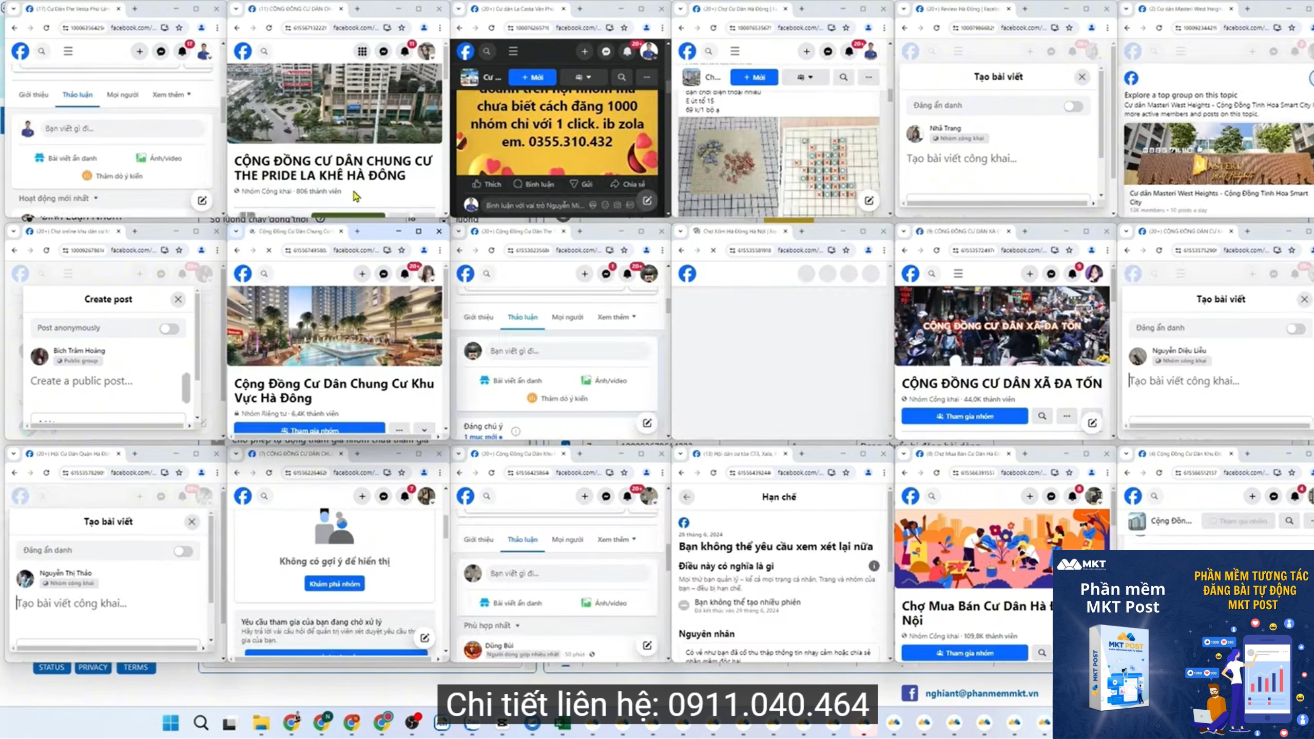 Đăng bài nhóm Facebook hàng loạt